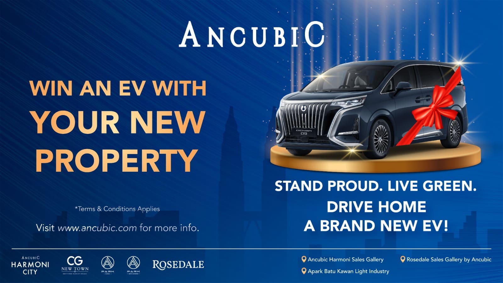 在这个独立日赢取 Ancubic 价值超过 RM259,000 的全新电动汽车