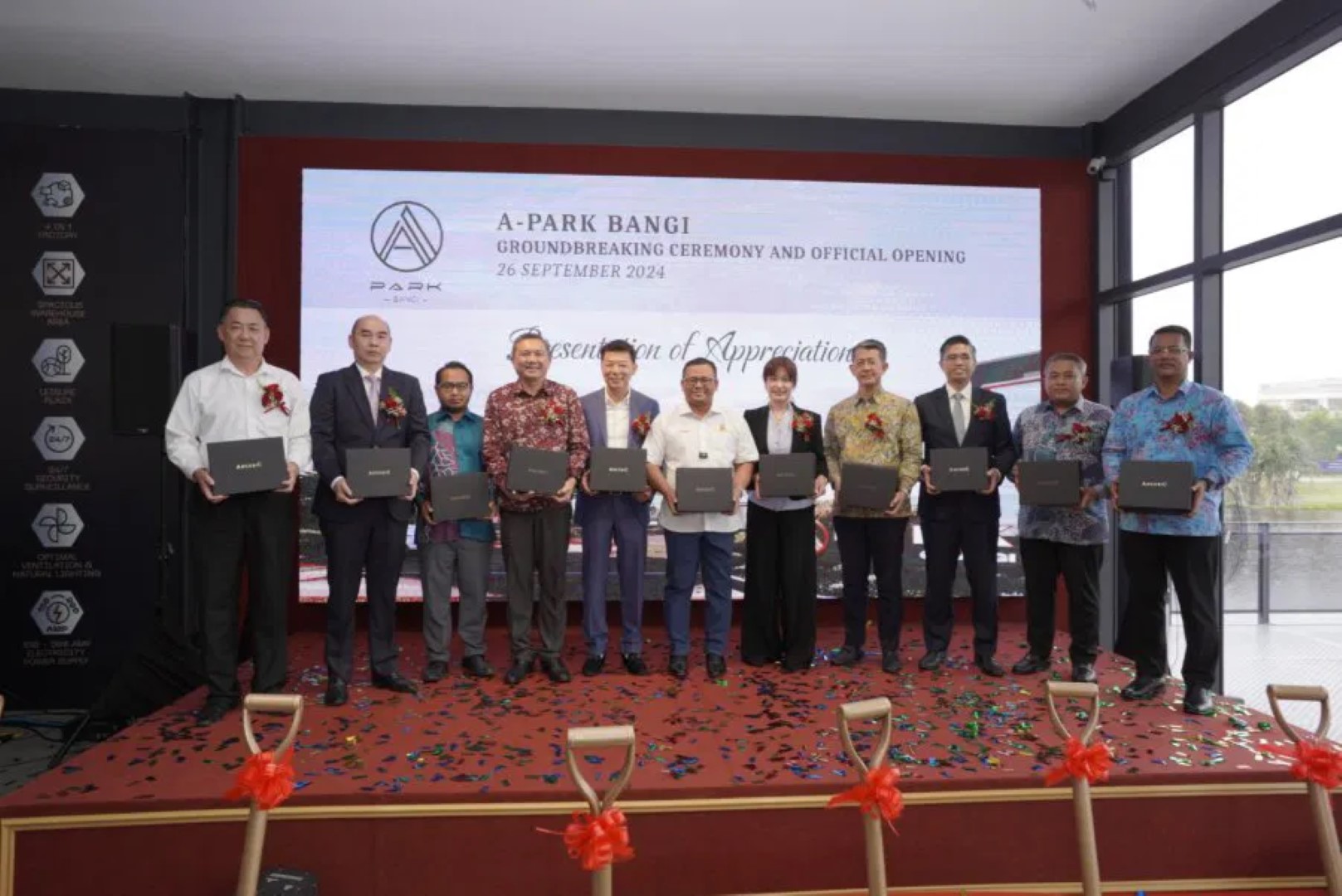 Ancubic Kumpulan menetapkan peringkat baharu, A-Park Projek Taman Perindustrian Bangi pecah tanah.